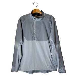 Nike Sweatshirt Men Medium Gray Half Zip‎ Dri Fit Running Flex Vent Pullover